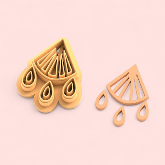 Combinação de ventilador cortador de argila de polímero