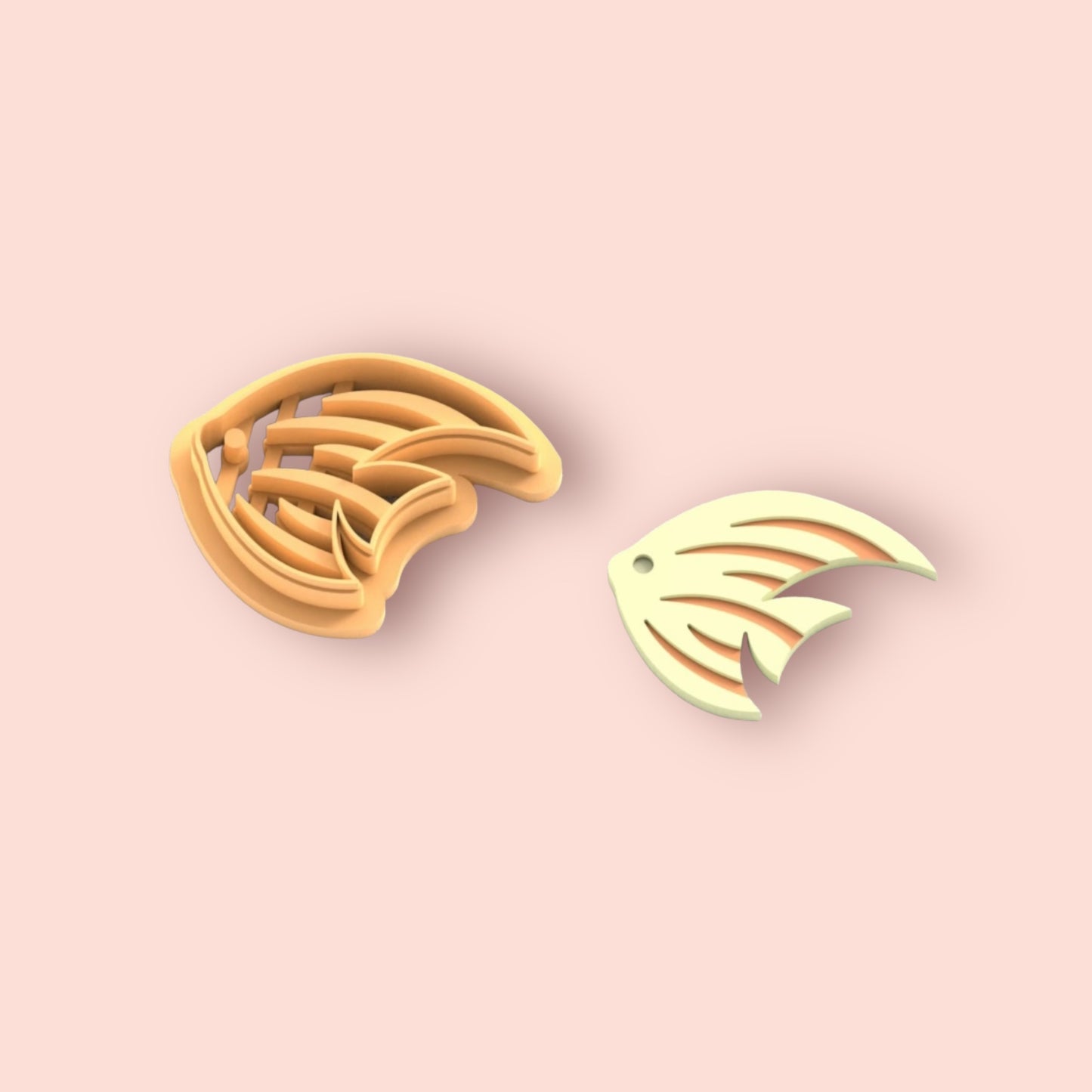 Cortador de peixe borboleta para fazer brincos de argila polimérica