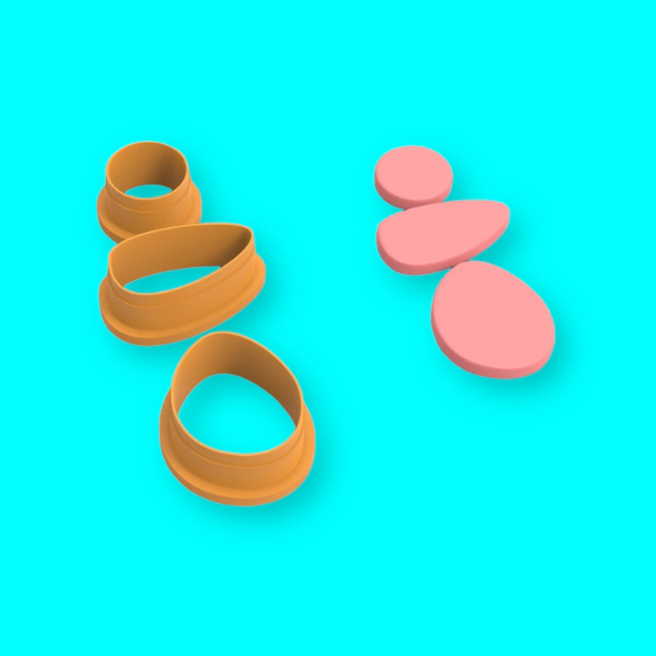 Cortador organic combo L de arcilla polimérica