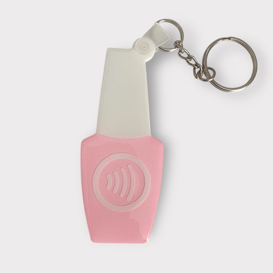 Llavero NFC personalizado nails, tarjeta de presentación digital, instagram, facebook, llavero NFC para redes sociales.
