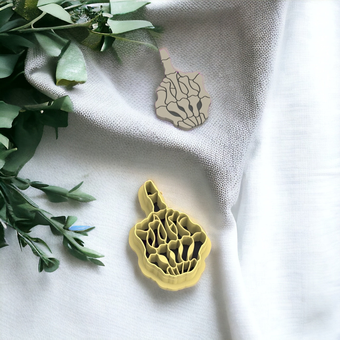 Découpeur de tête de mort pour réaliser des boucles d'oreilles en pâte polymère