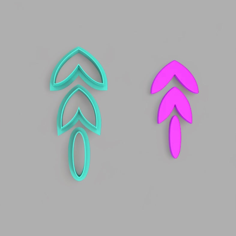 Cortador juego de flores 6 de arcilla polimérica