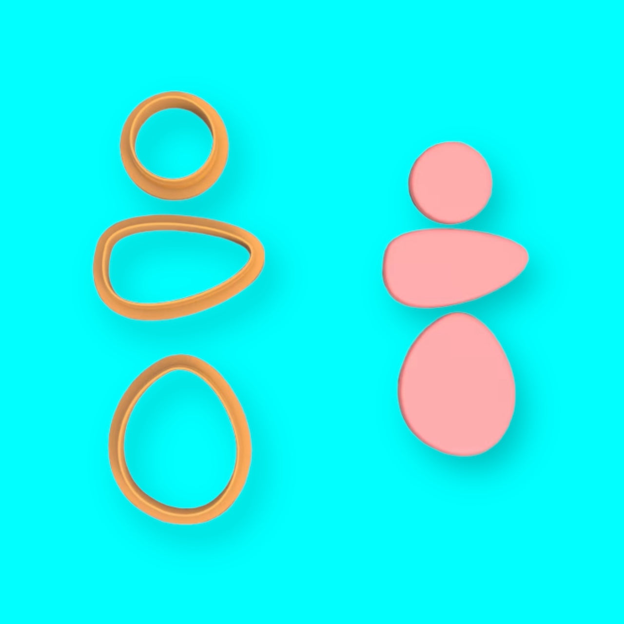 Cortador organic combo L de arcilla polimérica