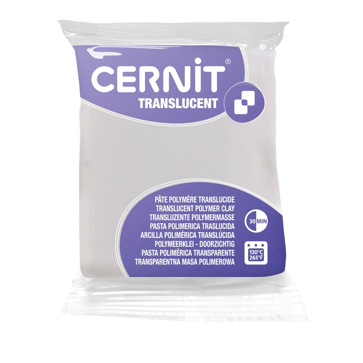 Argile polymère blanche pailletée translucide Cernit 2oz (56g)