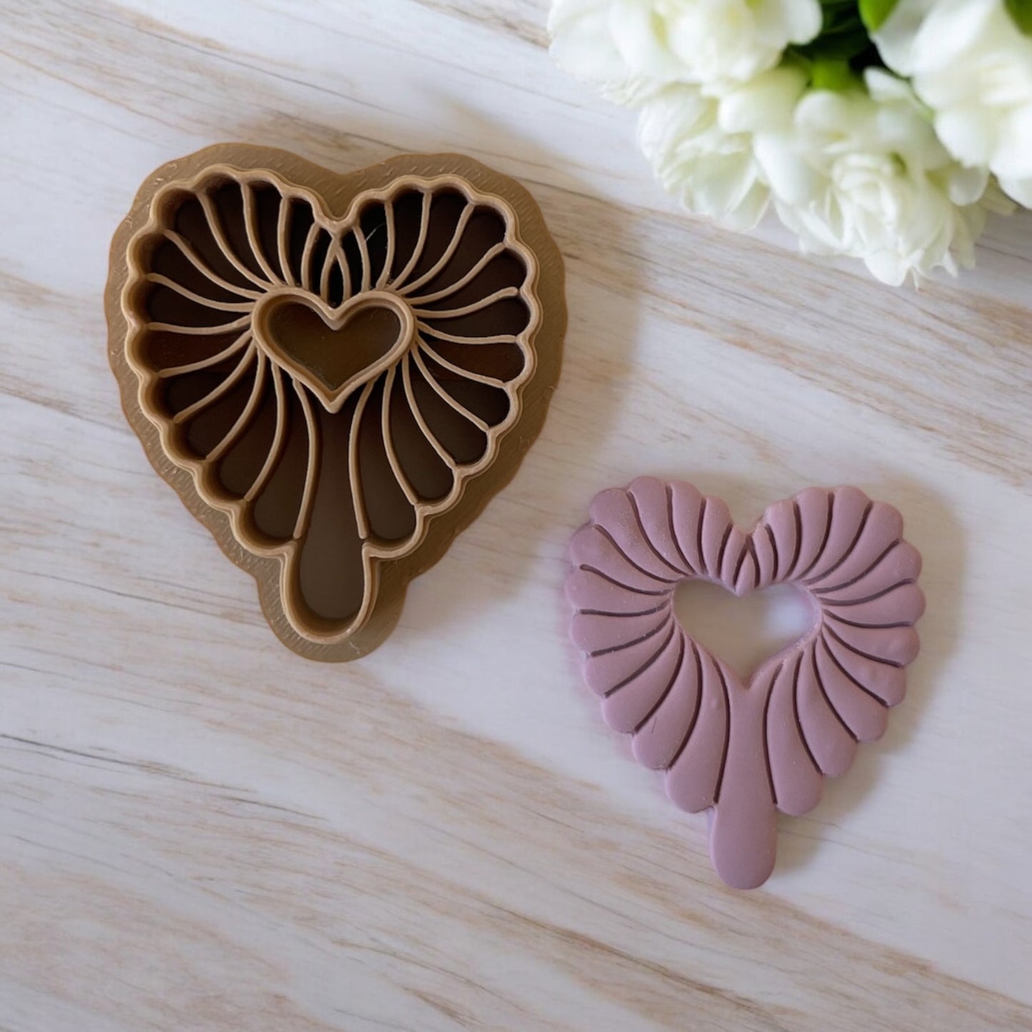 Corazón Petals 18 - Cortador para hacer pendientes de arcilla polimérica