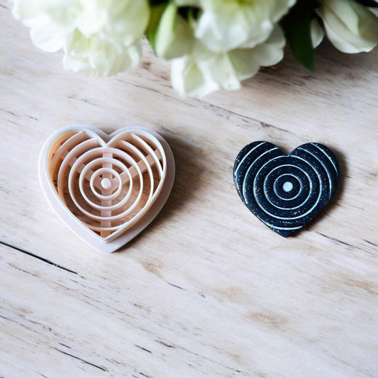 Corazón Vinilo 1 - Cortador para hacer pendientes de arcilla polimérica