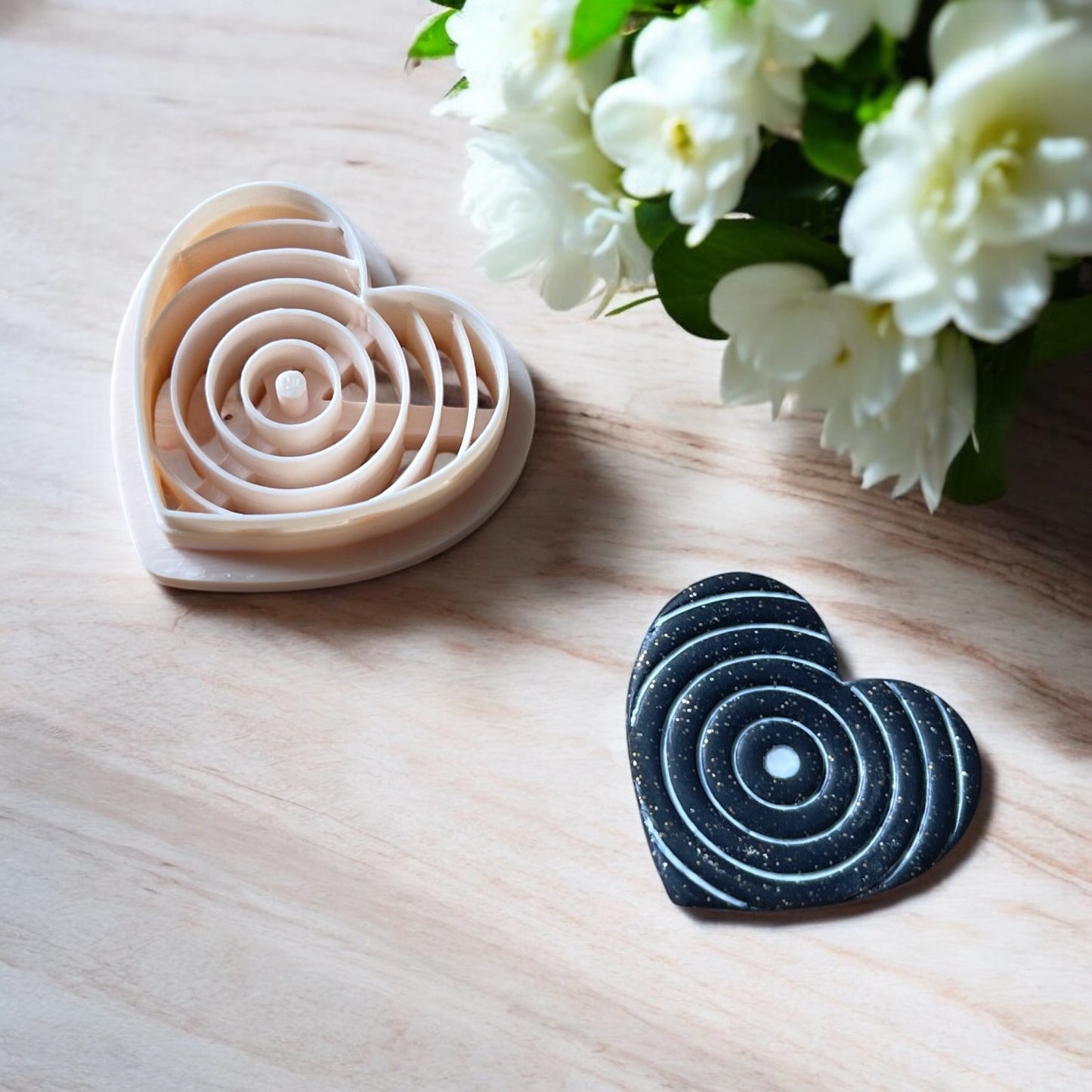 Corazón Vinilo 1 - Cortador para hacer pendientes de arcilla polimérica