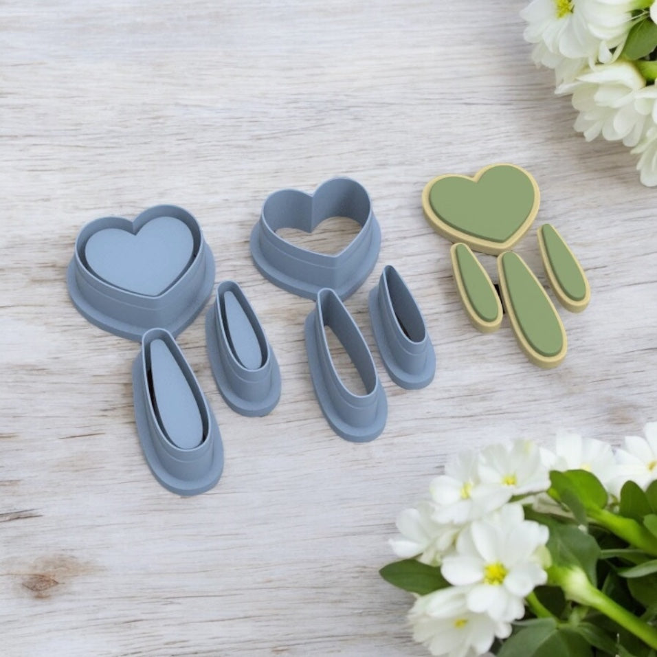 Combo corazón 13 B - Cortador para hacer pendientes de arcilla polimérica