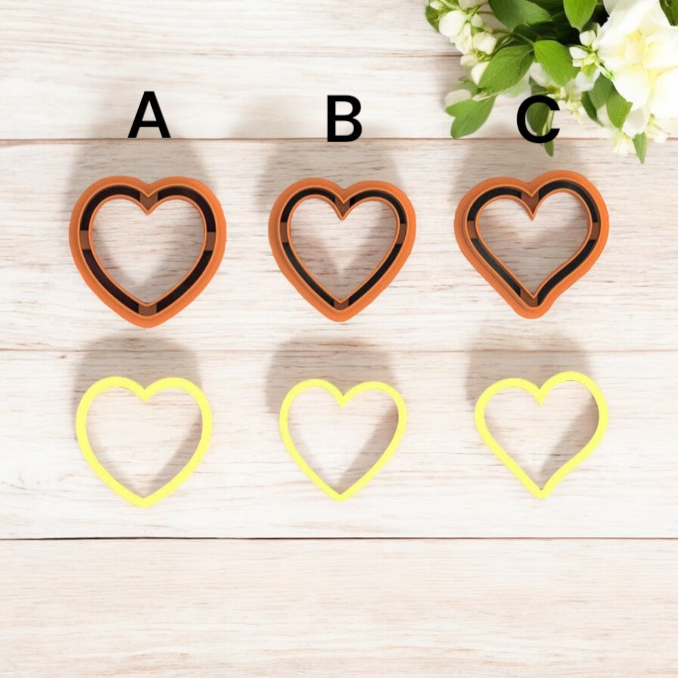 Corazón Fino - Cortador para hacer pendientes de arcilla polimérica