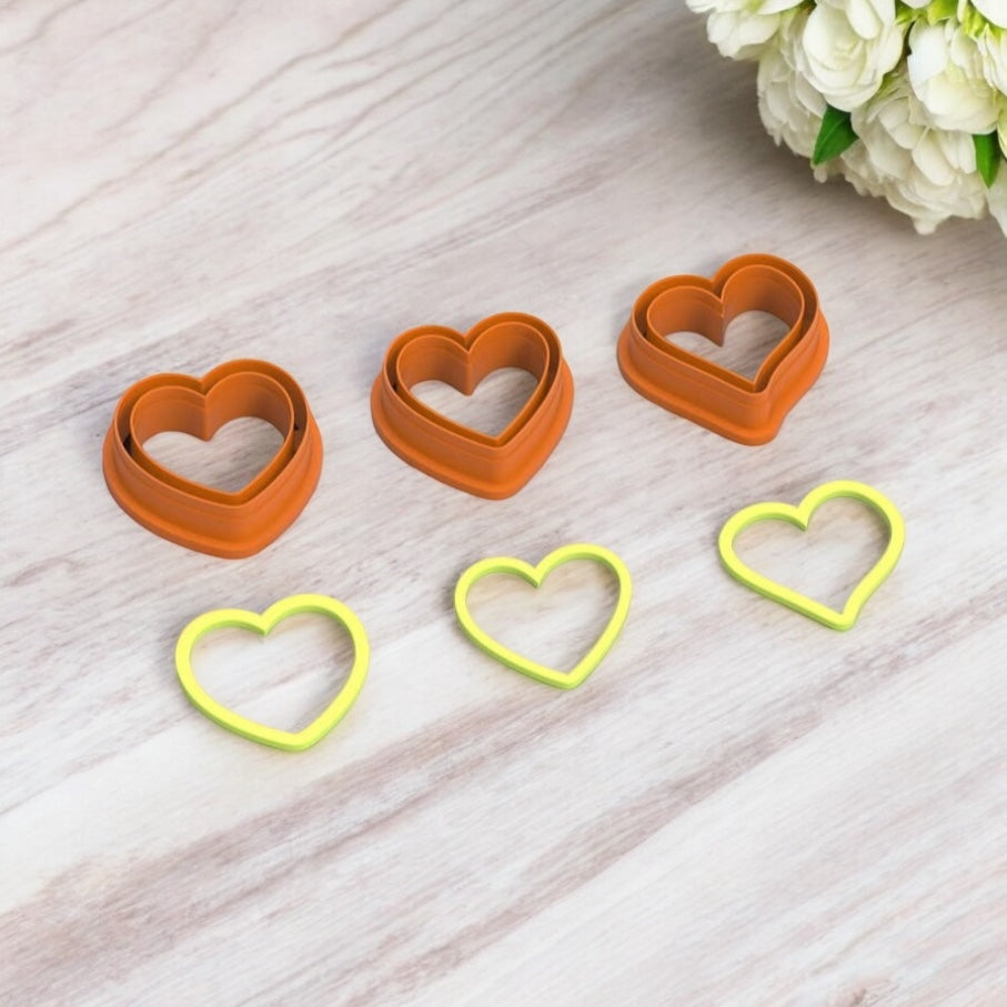 Corazón Fino - Cortador para hacer pendientes de arcilla polimérica