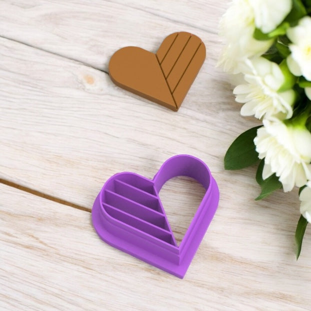 Corazón Geométrico - Cortador para hacer pendientes de arcilla polimérica