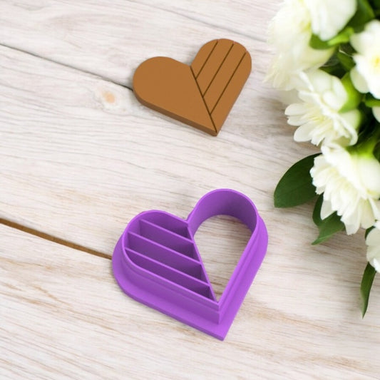 Corazón Geométrico - Cortador para hacer pendientes de arcilla polimérica