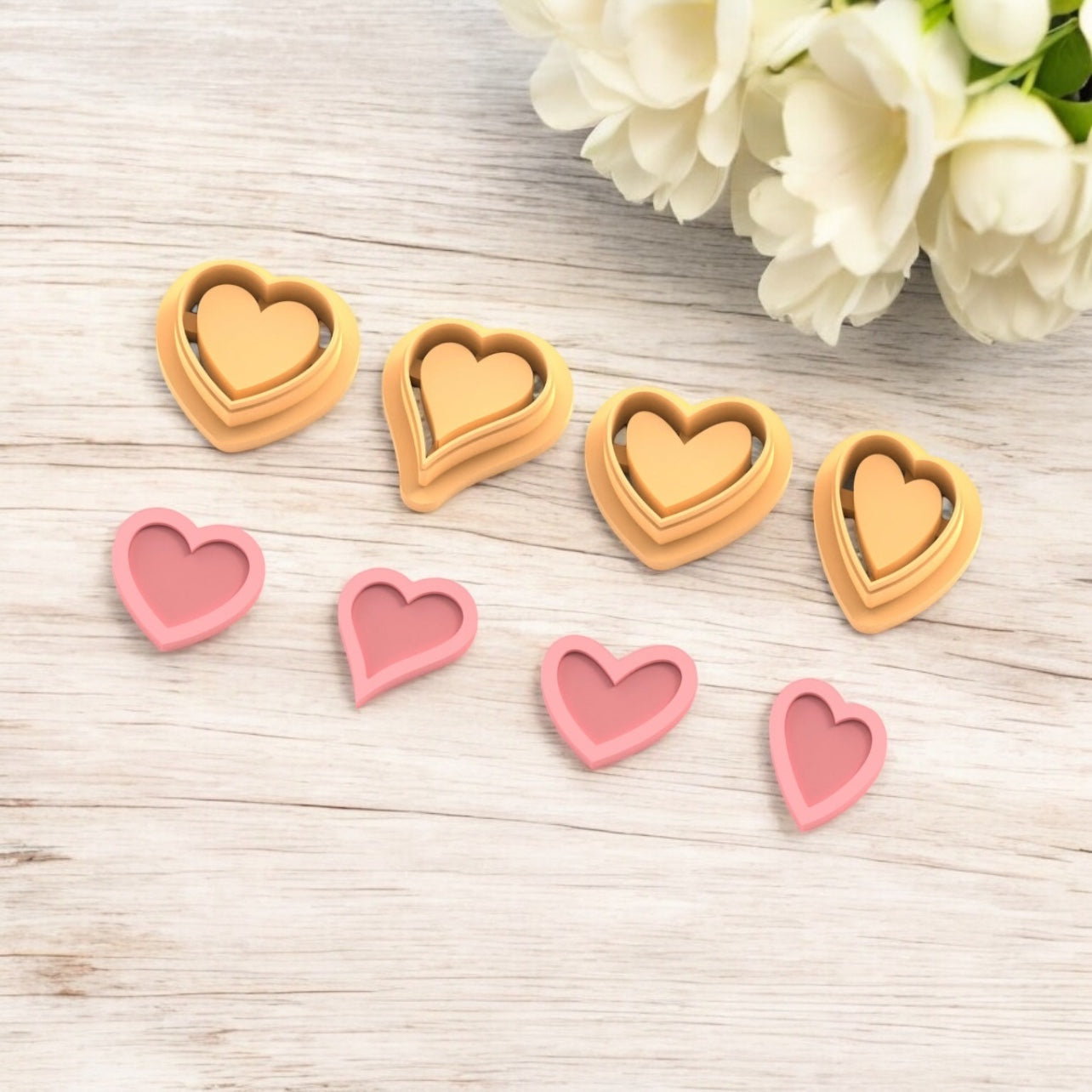 Corazón San Valentín 4 - Cortador para hacer pendientes de arcilla polimérica