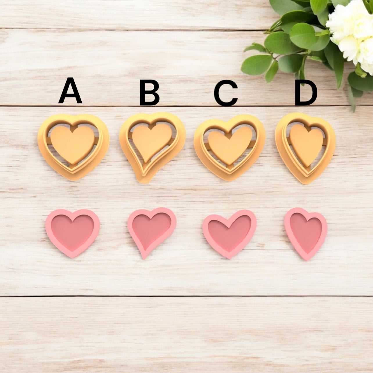 Corazón San Valentín 4 - Cortador para hacer pendientes de arcilla polimérica