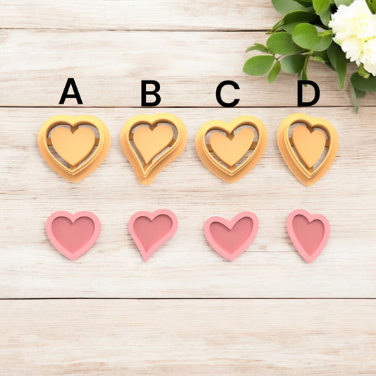 Corazón San Valentín 4 - Cortador para hacer pendientes de arcilla polimérica
