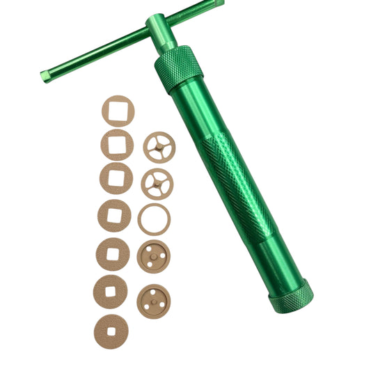 Pack discos extrusora cuadrado para hacer pendientes de arcilla polimérica