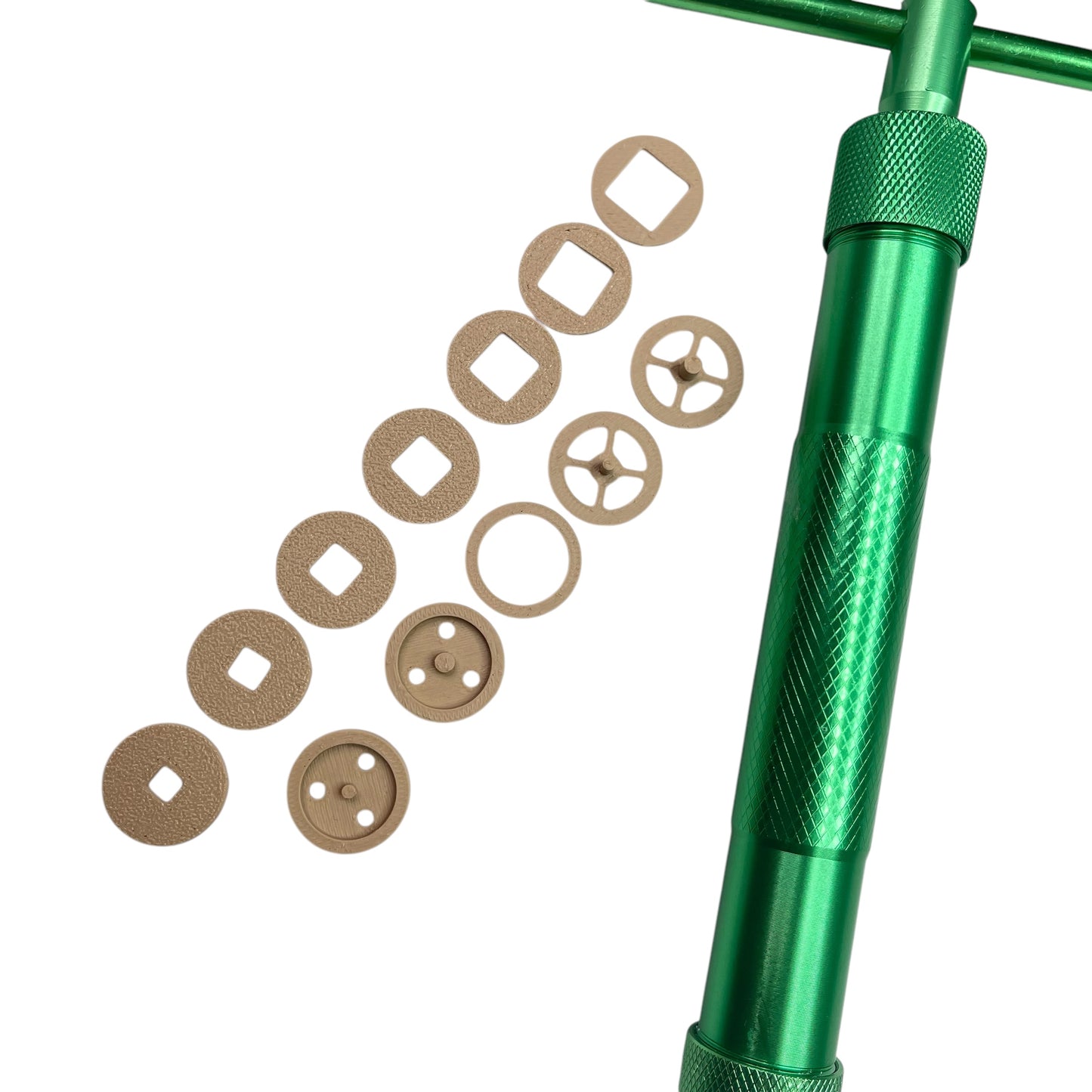 Pack discos extrusora cuadrado para hacer pendientes de arcilla polimérica