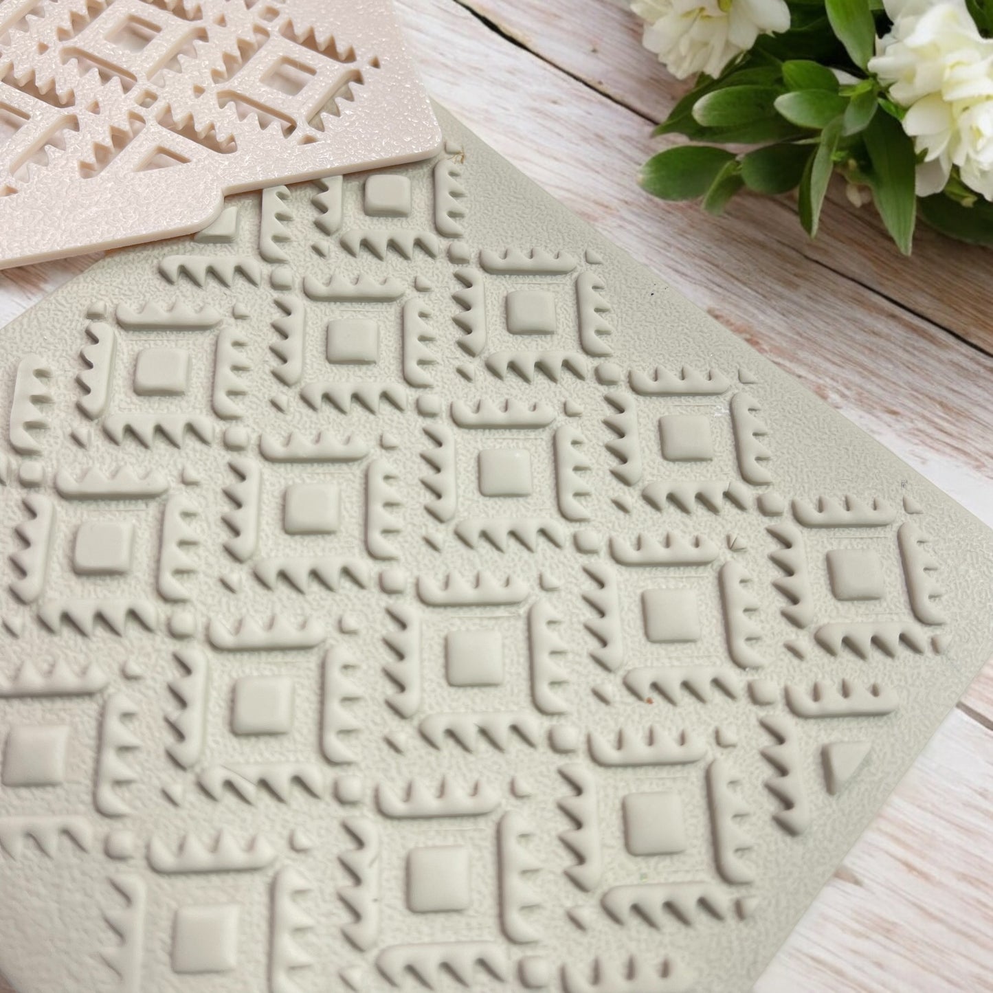 Plantilla textura ethic para arcilla polimerica