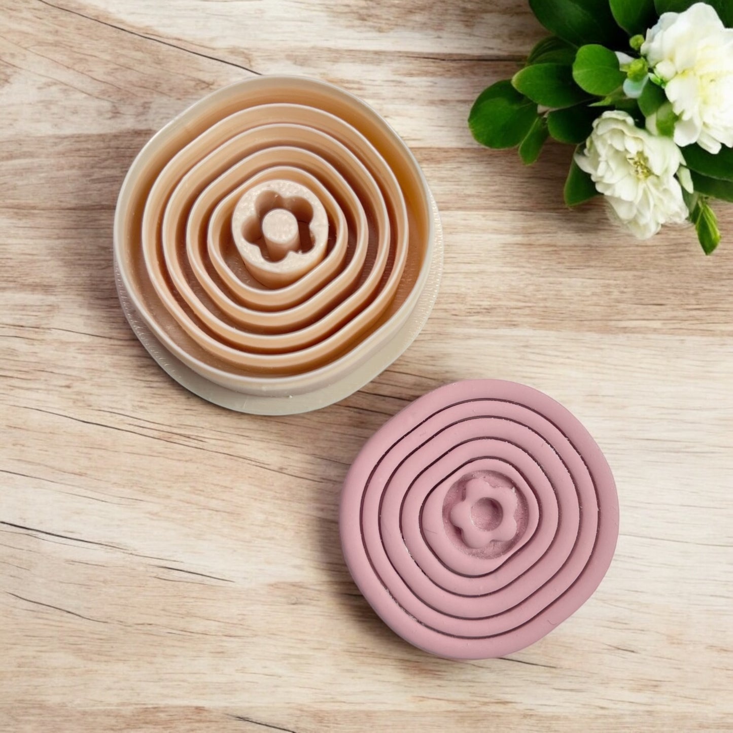 Flor lineas cortador para hacer pendientes de arcilla polimerica