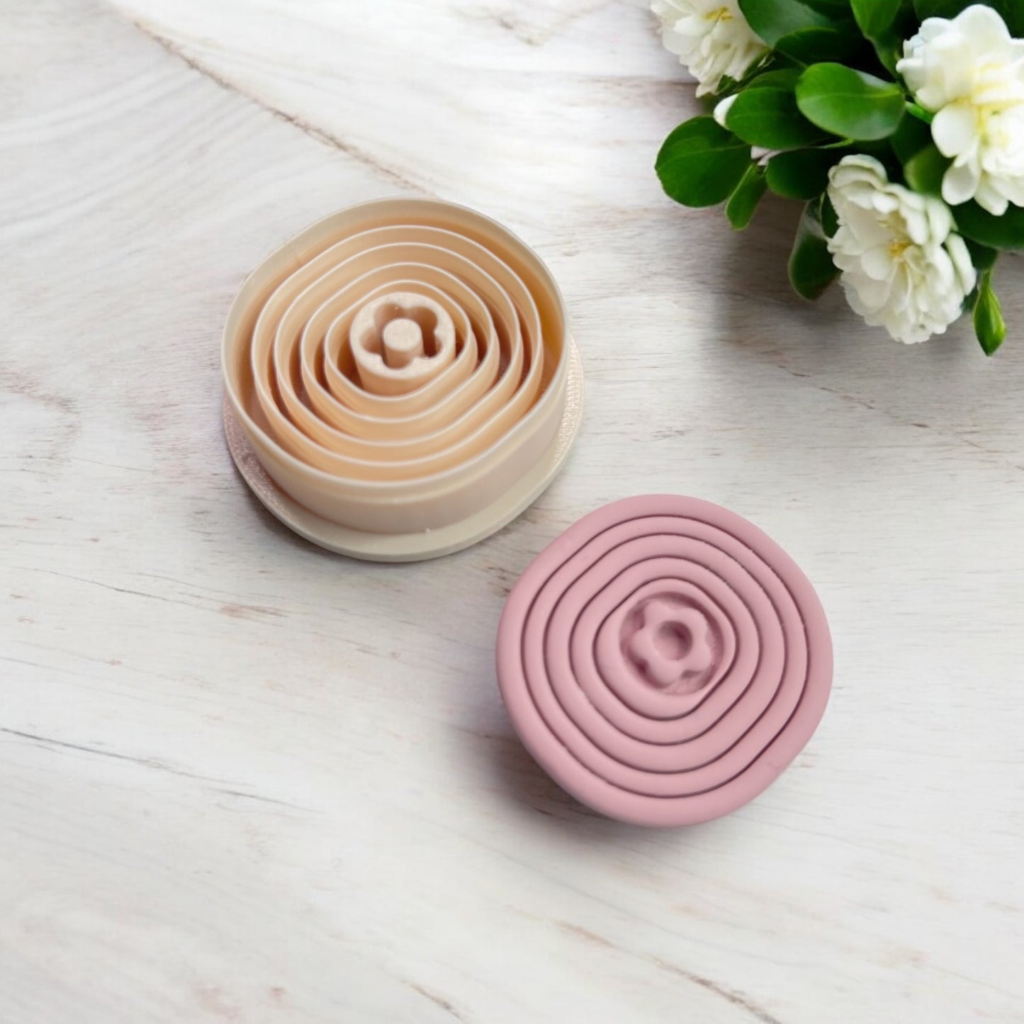 Flor lineas cortador para hacer pendientes de arcilla polimerica