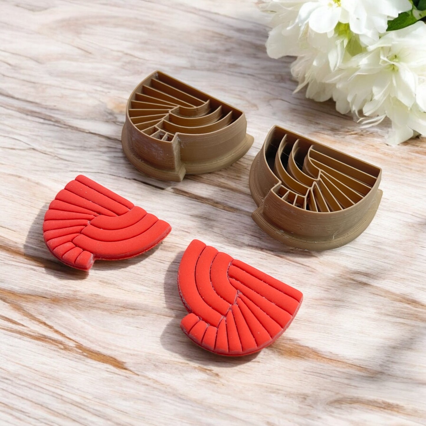 Concha abstracta cortador para arcilla polimerica