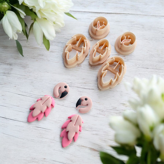 Flamenco plumas– Cortador para hacer pendientes de arcilla polimérica.