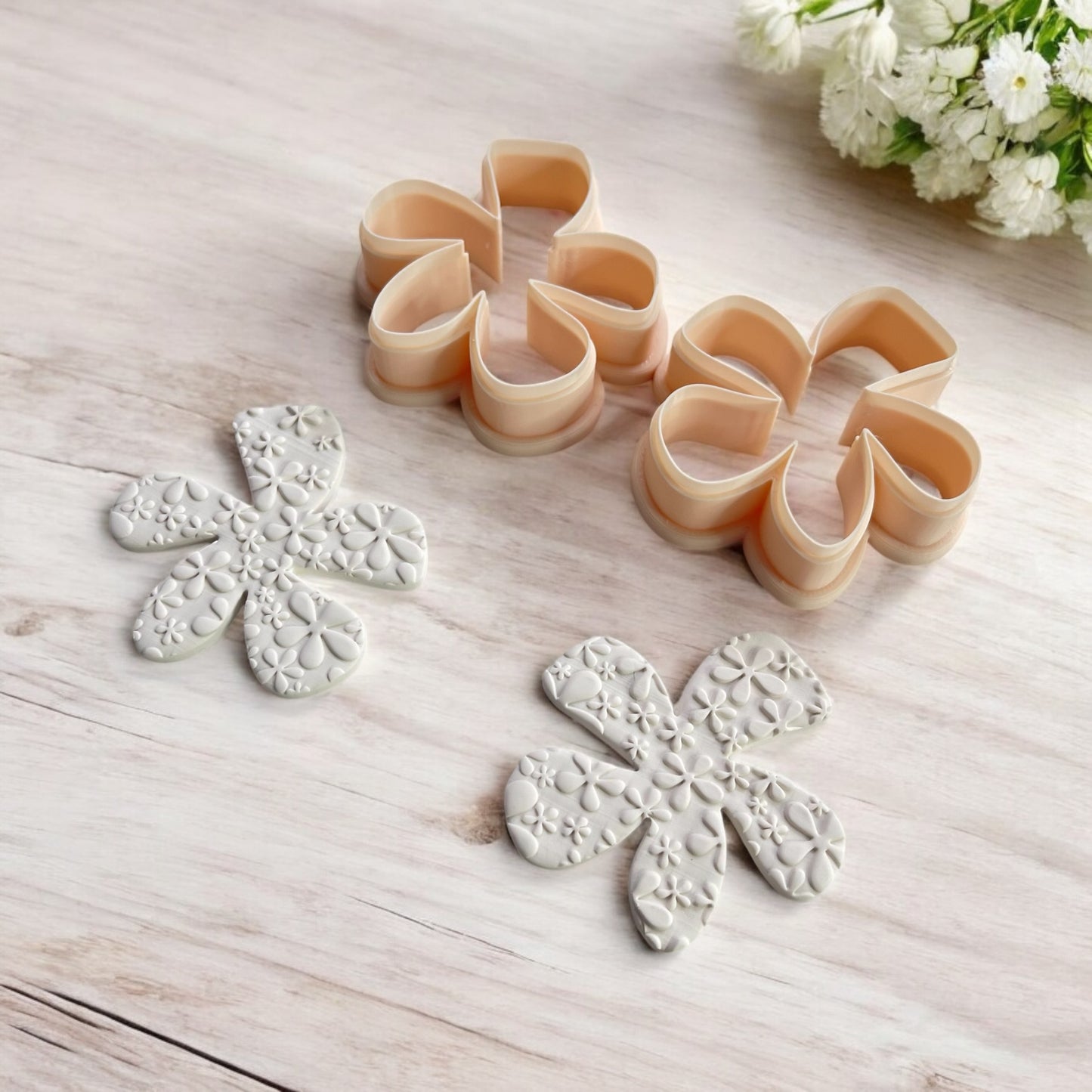 Flor original– Cortador para hacer pendientes de arcilla polimérica.