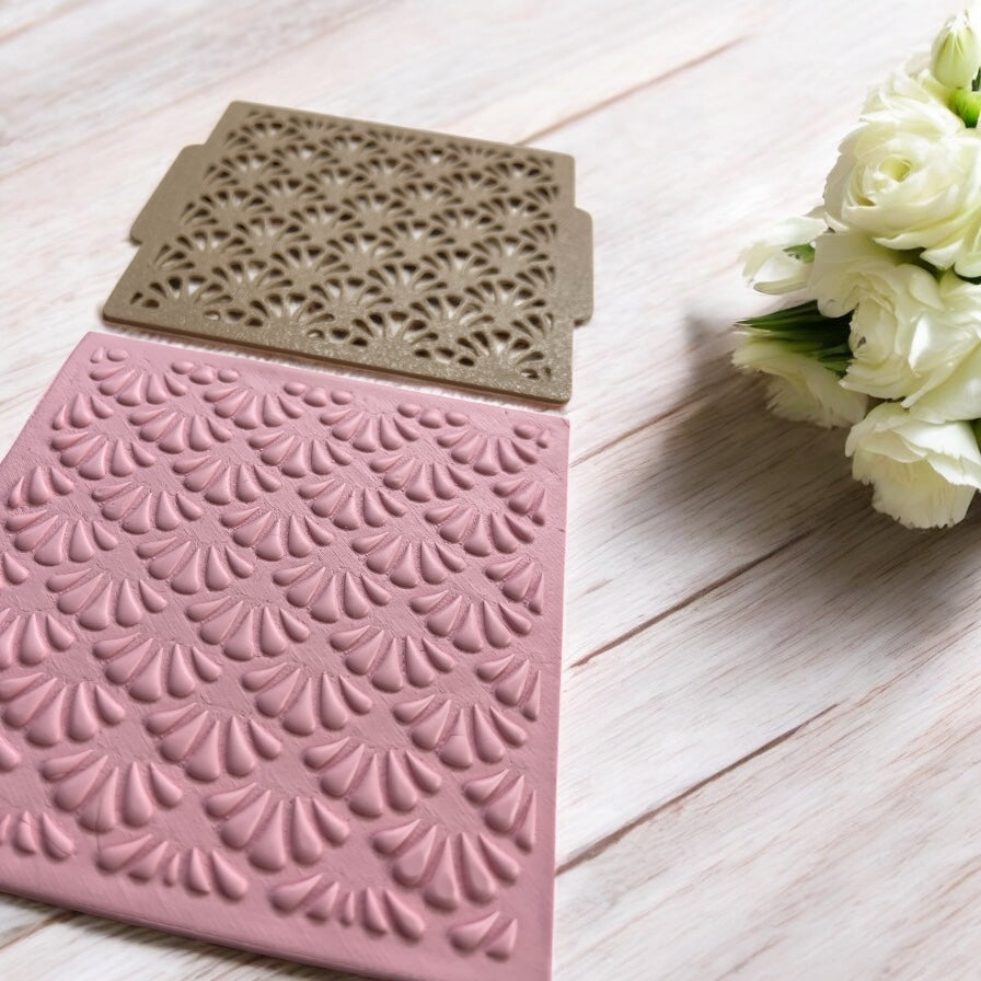 Plantilla textura floral 3para arcilla polimerica