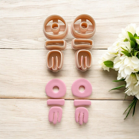 Combo Abstracto Mira– Cortador para hacer pendientes de arcilla polimérica.