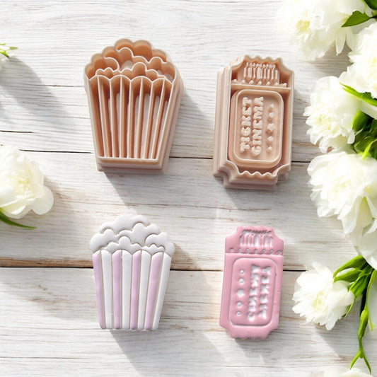 Cortador Arcilla Polimérica | Palomitas y Ticket Cine 203| Minipekas