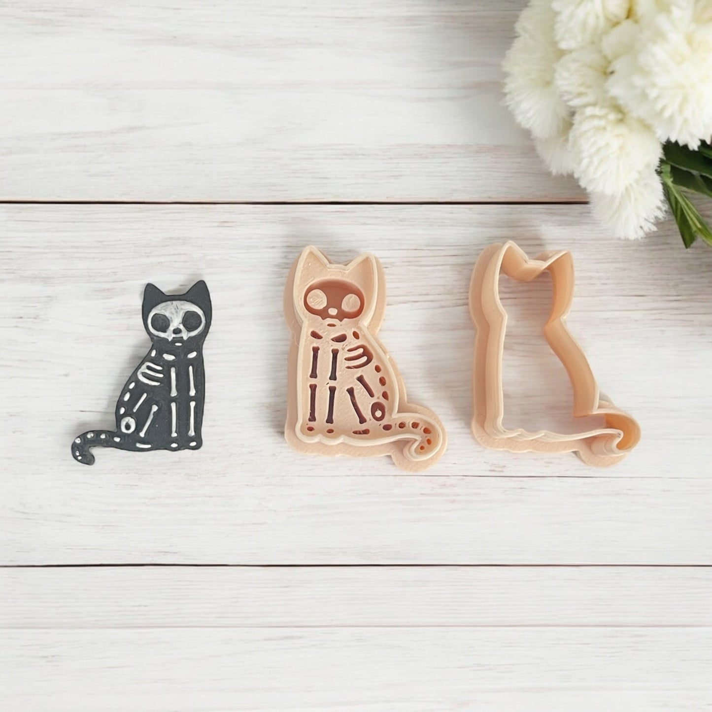 Cortador Arcilla Polimerica | Gato Esqueleto