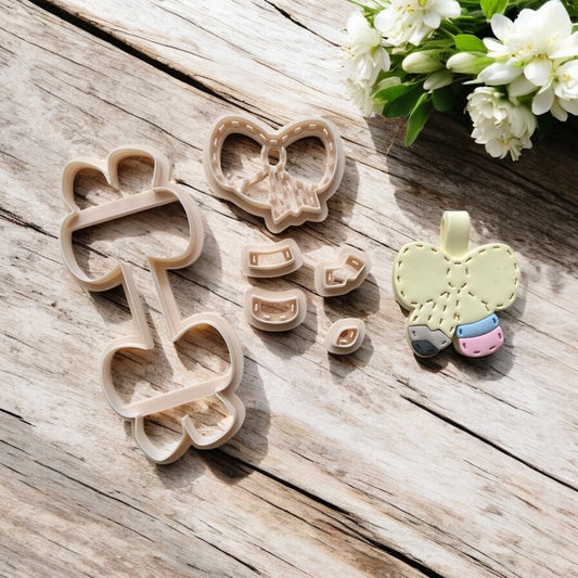 Cortador Arcilla Polimerica | Llavero Lápiz Lazo | Minipekas