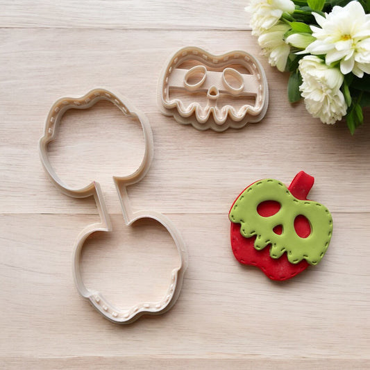 Cortador Arcilla Polimerica | Llavero Manzana Halloween | Minipekas