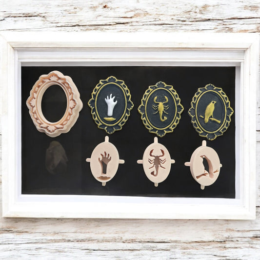 Cortador Arcilla Polimérica | Marco Gótico con Sellos | Minipekas