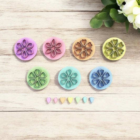 Mini cortador de pétalas para fazer brincos de argila polimérica