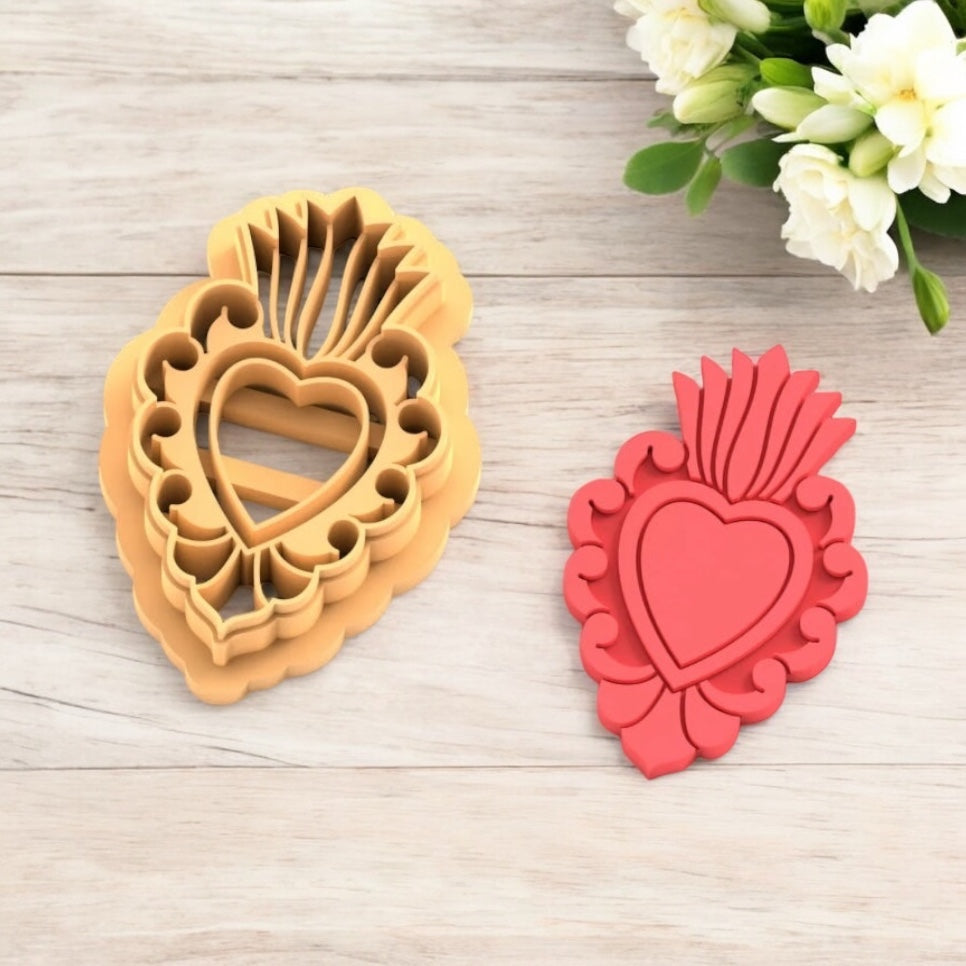 Corazón mexicano - Cortador para hacer pendientes de arcilla polimérica
