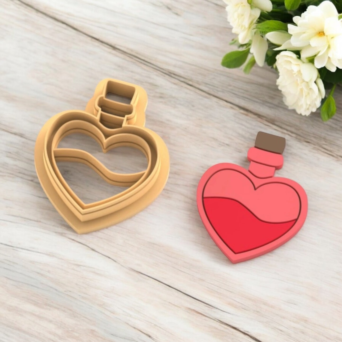 Cortador de poção do amor para fazer brincos de cerâmica plástica