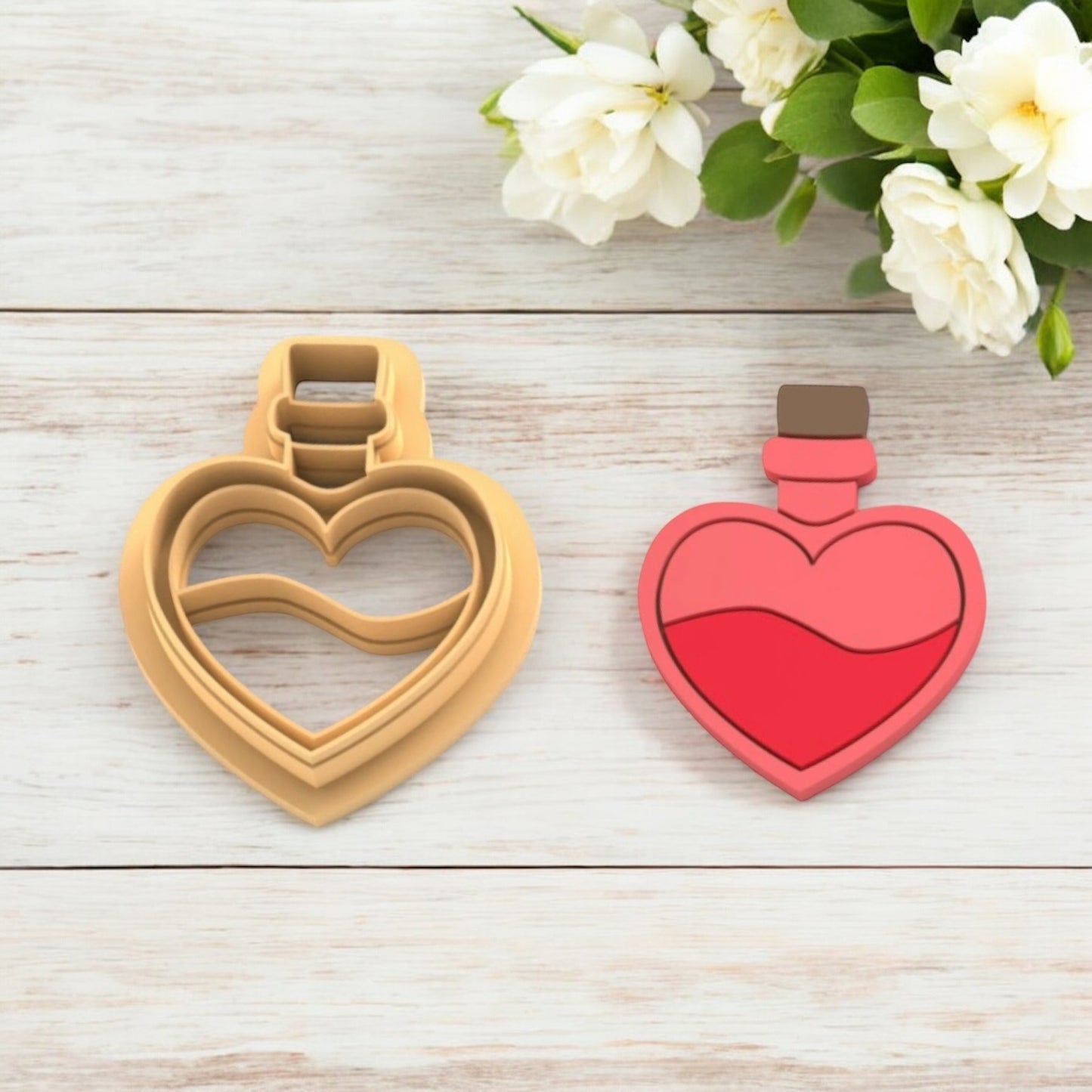 Cortador de poção do amor para fazer brincos de cerâmica plástica