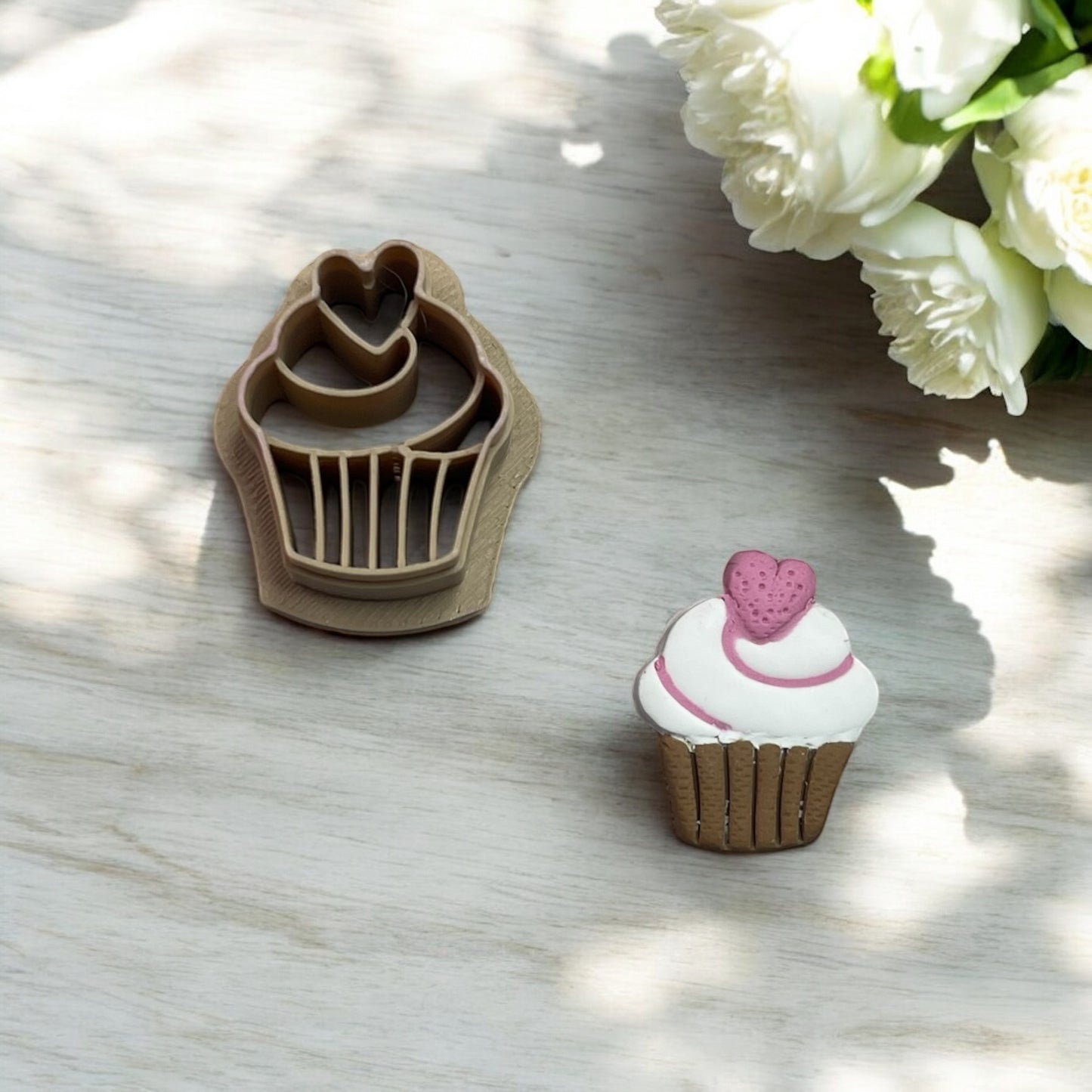 Cup Cake valentin 22 - Cortador para hacer pendientes de arcilla polimérica