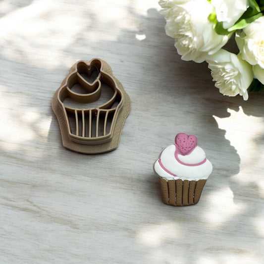 Cup Cake valentin 22 - Cortador para hacer pendientes de arcilla polimérica