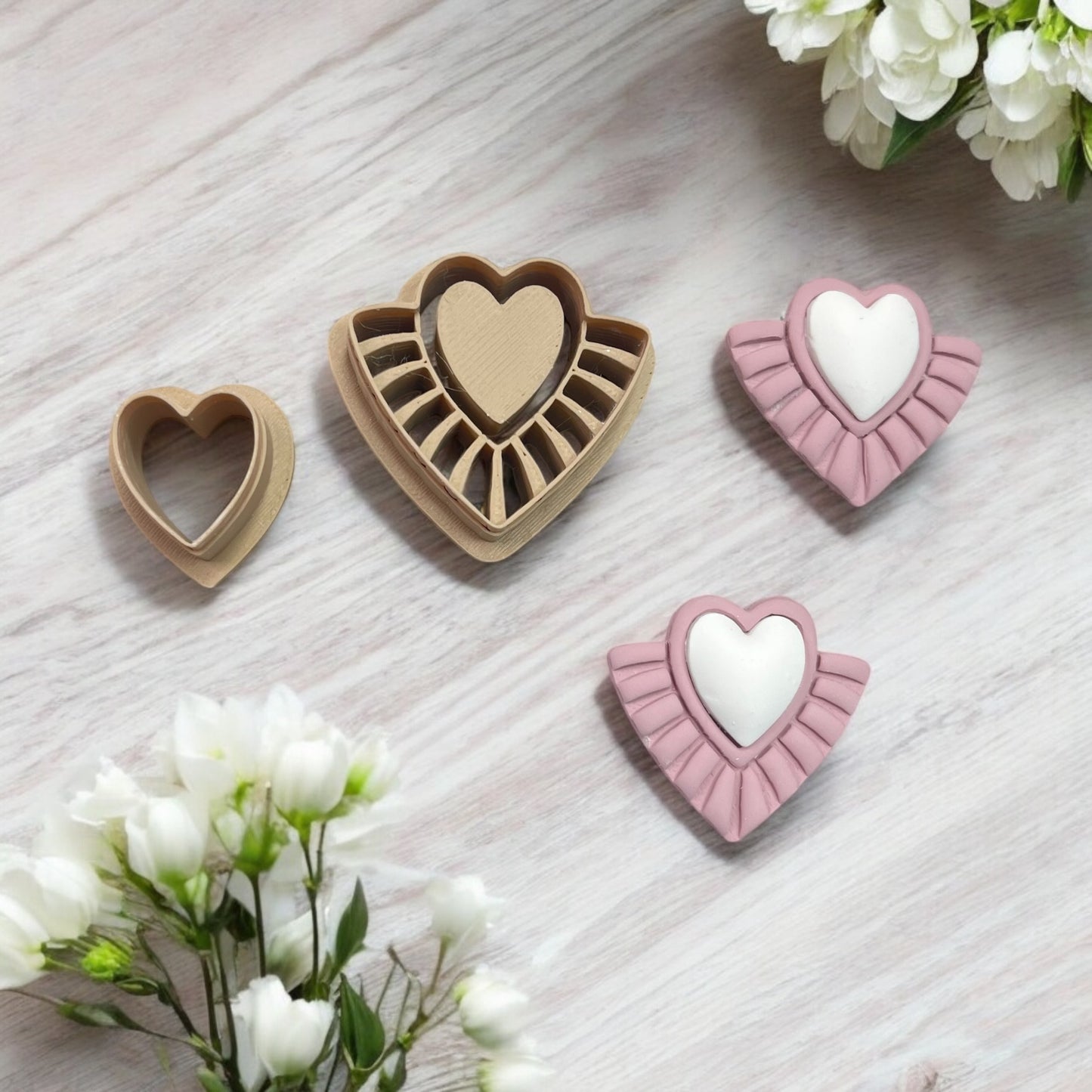 Corazón Etnico 26 - Cortador para hacer pendientes de arcilla polimérica