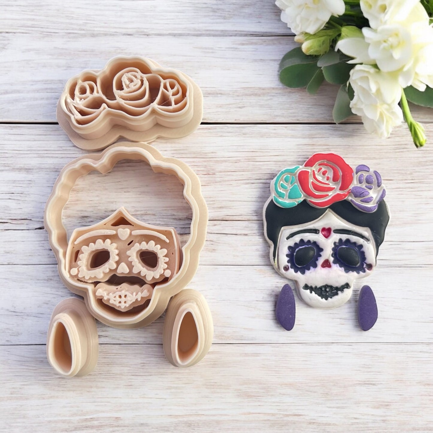 Cortador Arcilla Polimerica | Frida skull 202  | Minipekas