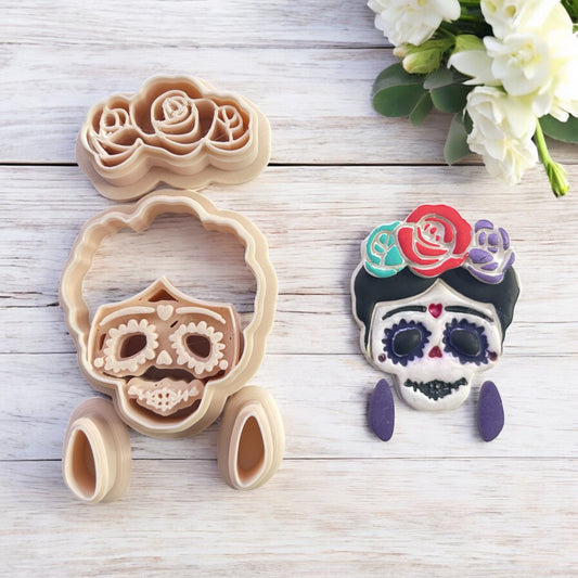 Cortador Arcilla Polimerica | Frida skull 202  | Minipekas