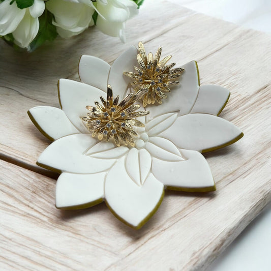 Flor chapado en oro 24k [2 unidades]