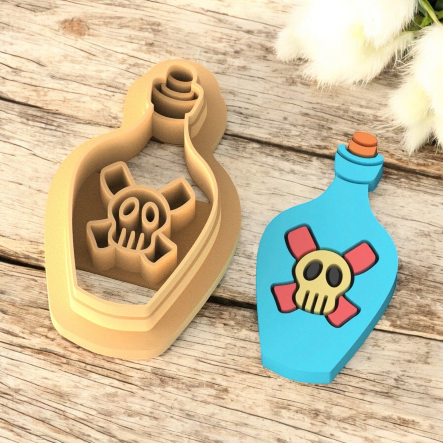 Découpeur de bouteille de poison pour réaliser des boucles d'oreilles en pâte polymère