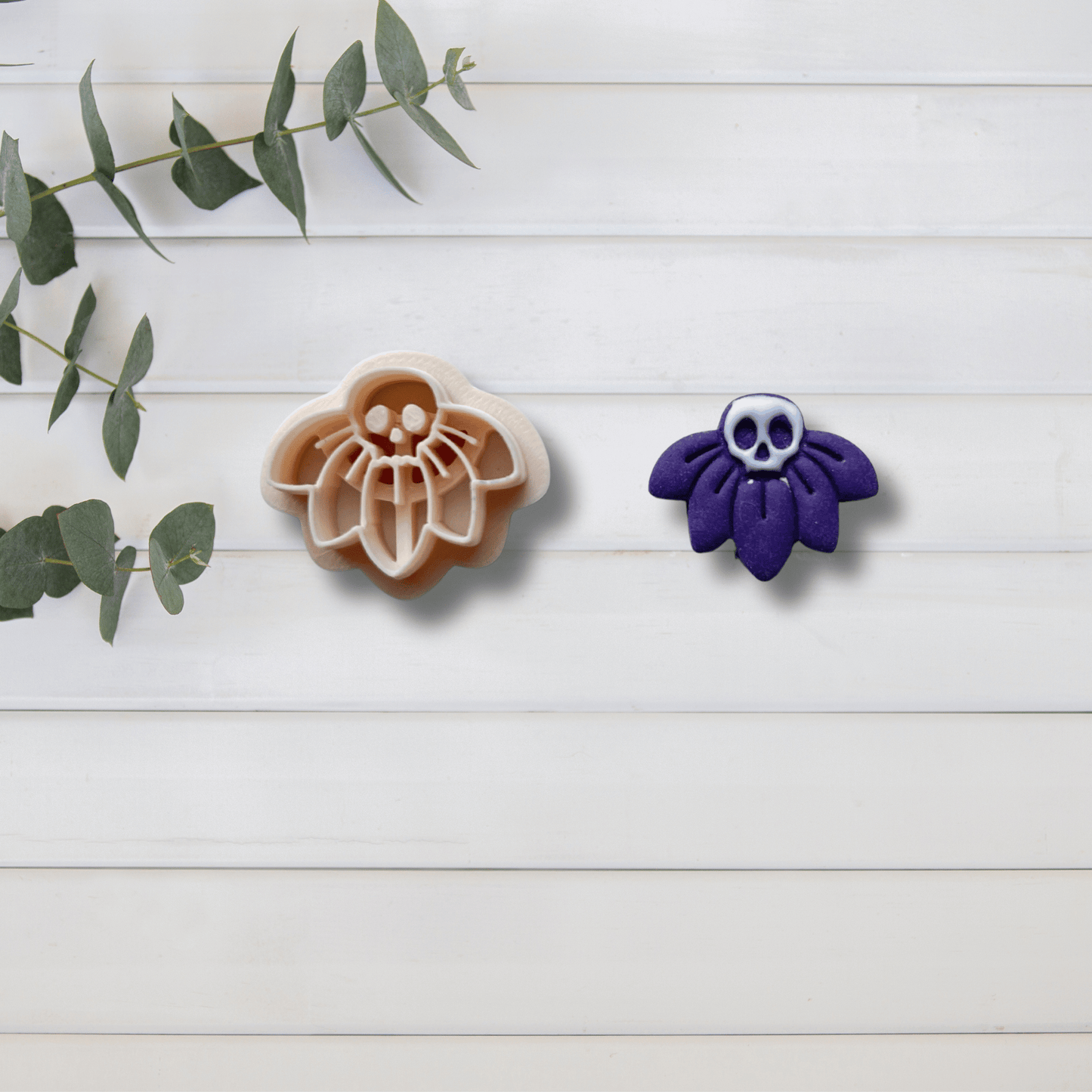 Cortador Arcilla Polimérica| Flor skull Halloween 202548 | Minipekas