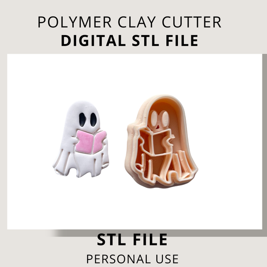 ARCHIVO DIGITAL STL | FANTASMA CUTE LIBRO   | MINIPEKAS