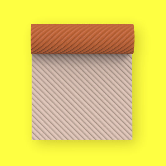 19-Rodillo textura lineas oblicuas para arcilla polimérica