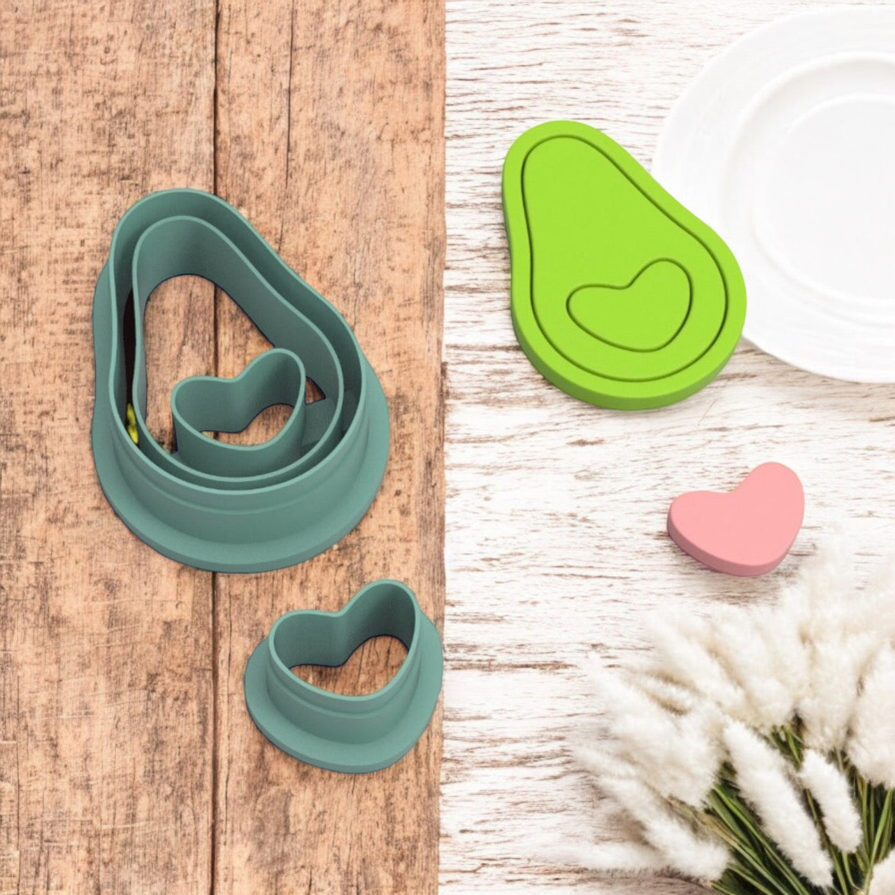 Aguacte love polymer clay cutter