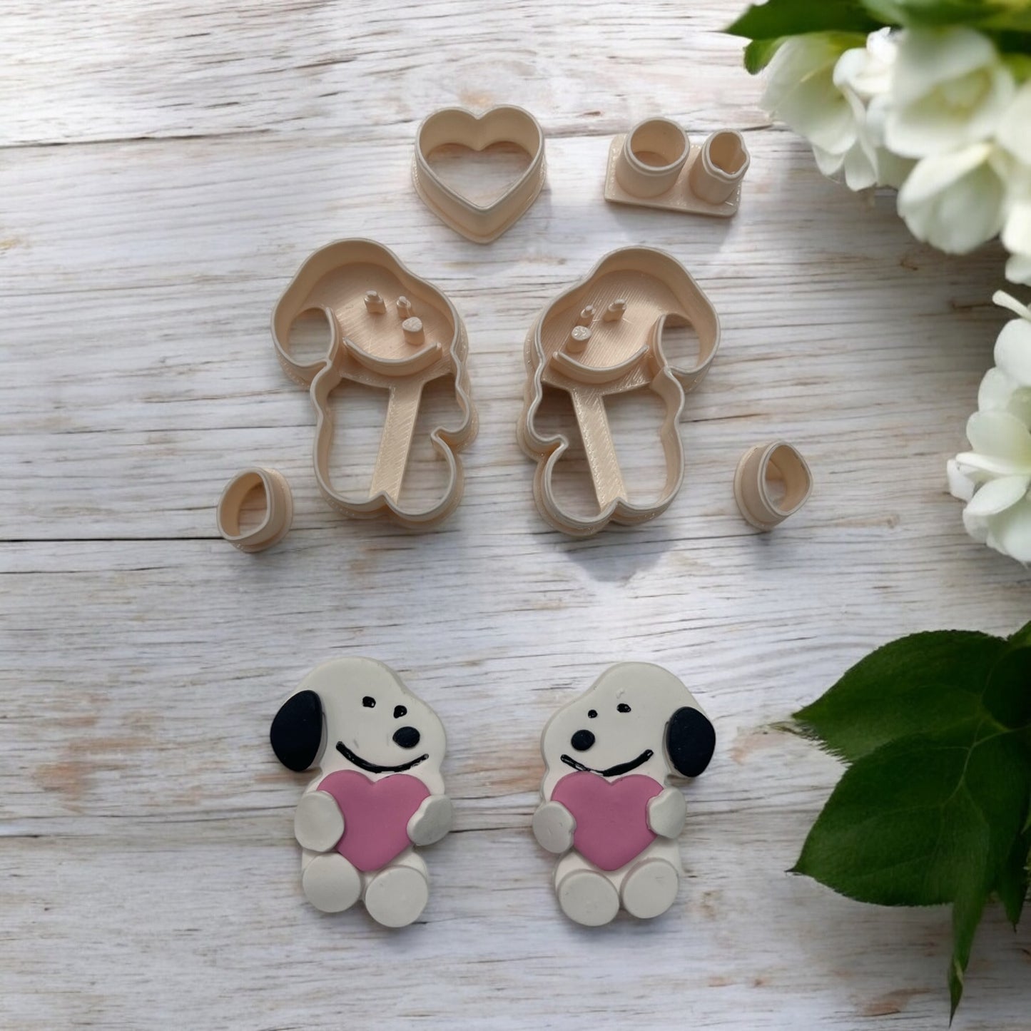 Snoopy San Valentin 11 - Cortador para hacer pendientes de arcilla polimérica